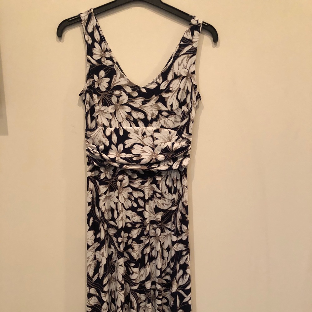 Navy floral maxi dress